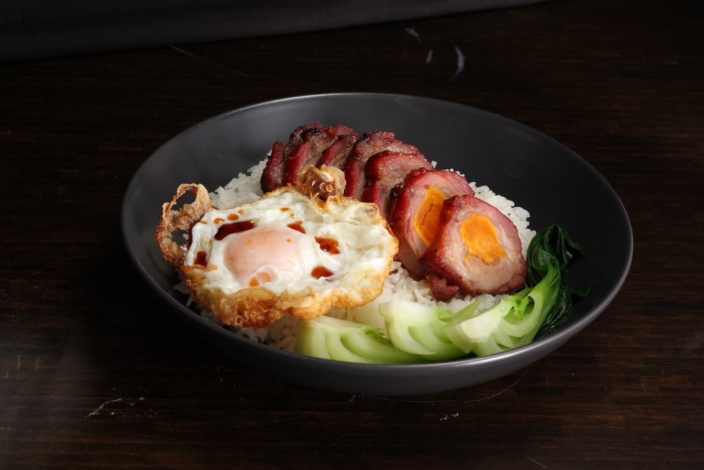 Honey Glazed Char Siu with Salted Egg Yolk (Portion)