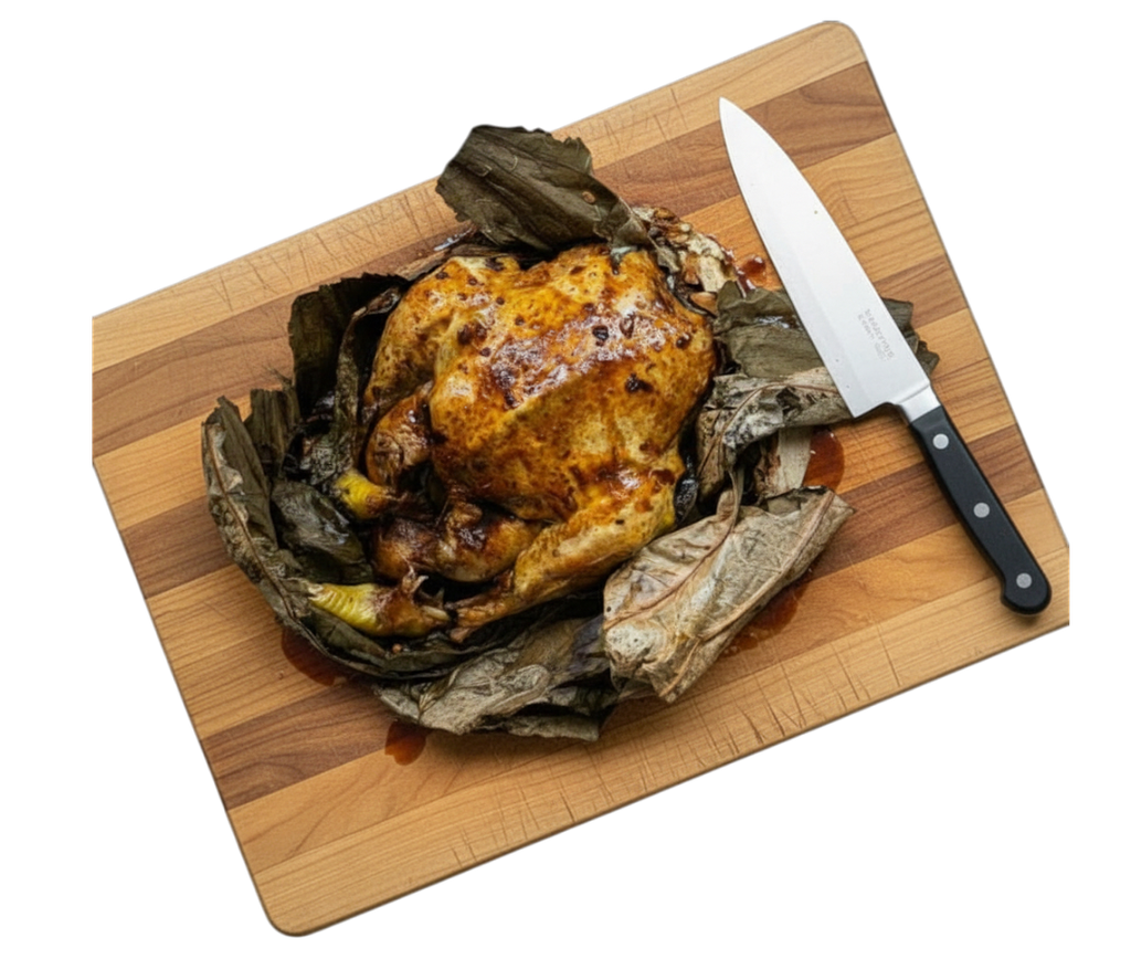 [ROA005R2] Frozen Lotus Leaves Baked Salt Chicken (Whole)